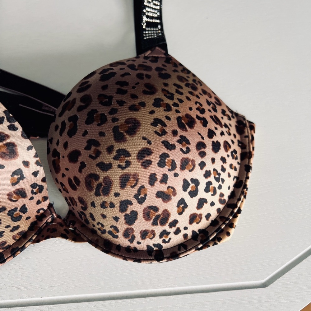Victoria secret animal print very sexy push up bra size 32D NEW - Picture 5 of 7